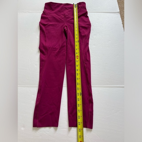 Lululemon Base Pace High Rise Crop Size 4 Pink - Picture 8 of 9